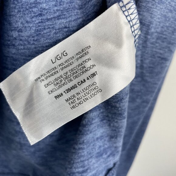 Greg Norman Long Sleeve Stretch Golf Performance Shirt Men's Navy 1/4 Zip Size L - Picture 6 of 7